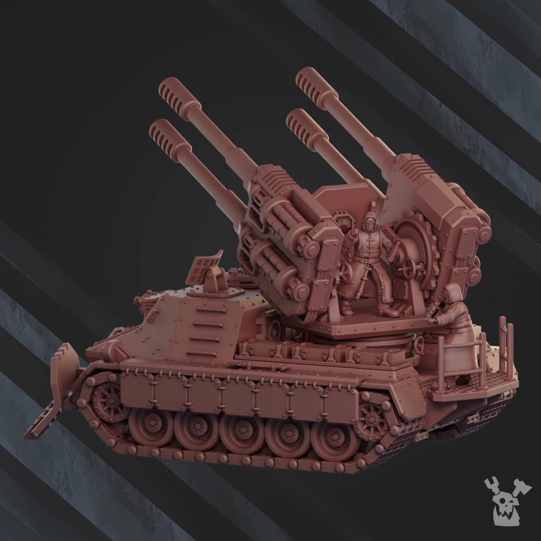 3d Printed Anti-Aircraft Cannon by DakkaDakka Miniatures