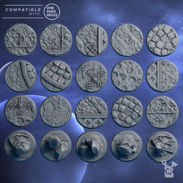 3d Printed Sivler Moon Base Set by DakkaDakka