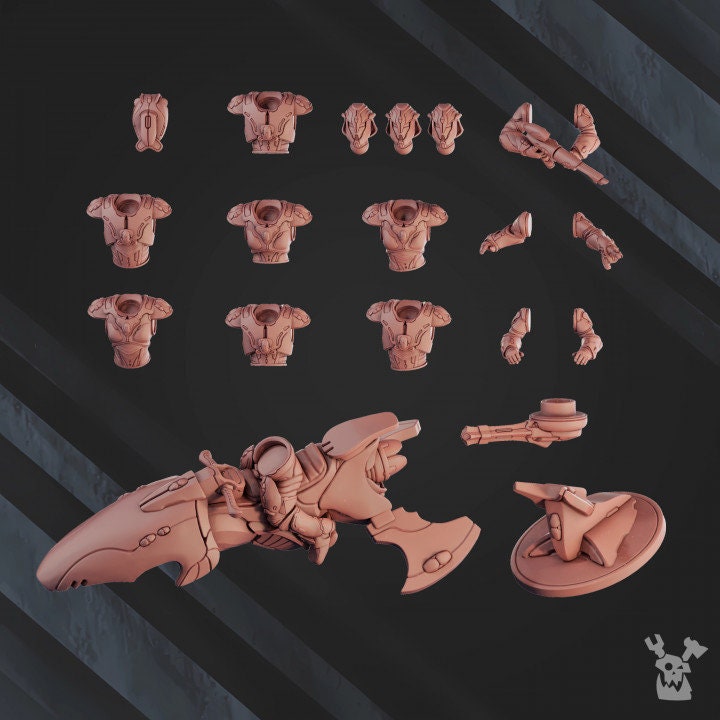 3d Printed Star Alves Rider Squad x3 by DakkaDakka Miniatures