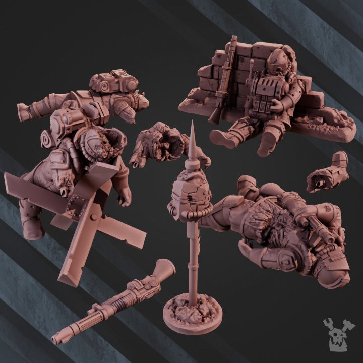 3d Printed Fallen Soldiers Set