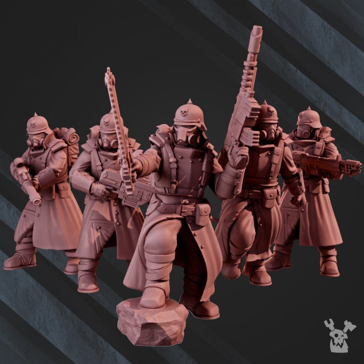 3d Printed 2nd Death Division Infantry Assembly Kit v2 by DakkaDakka Miniatures