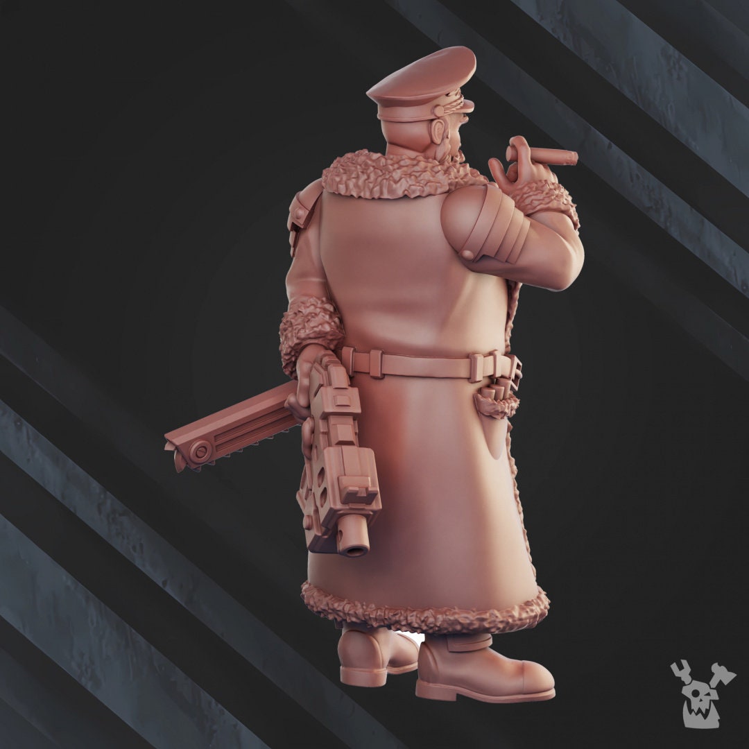 3d Printed Commissar Kustov by DakkaDakka Miniatures