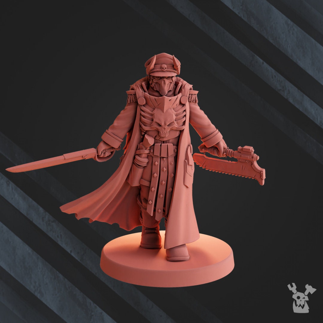 3d Printed Vultures Horde Commissar by DakkaDakka Miniatures