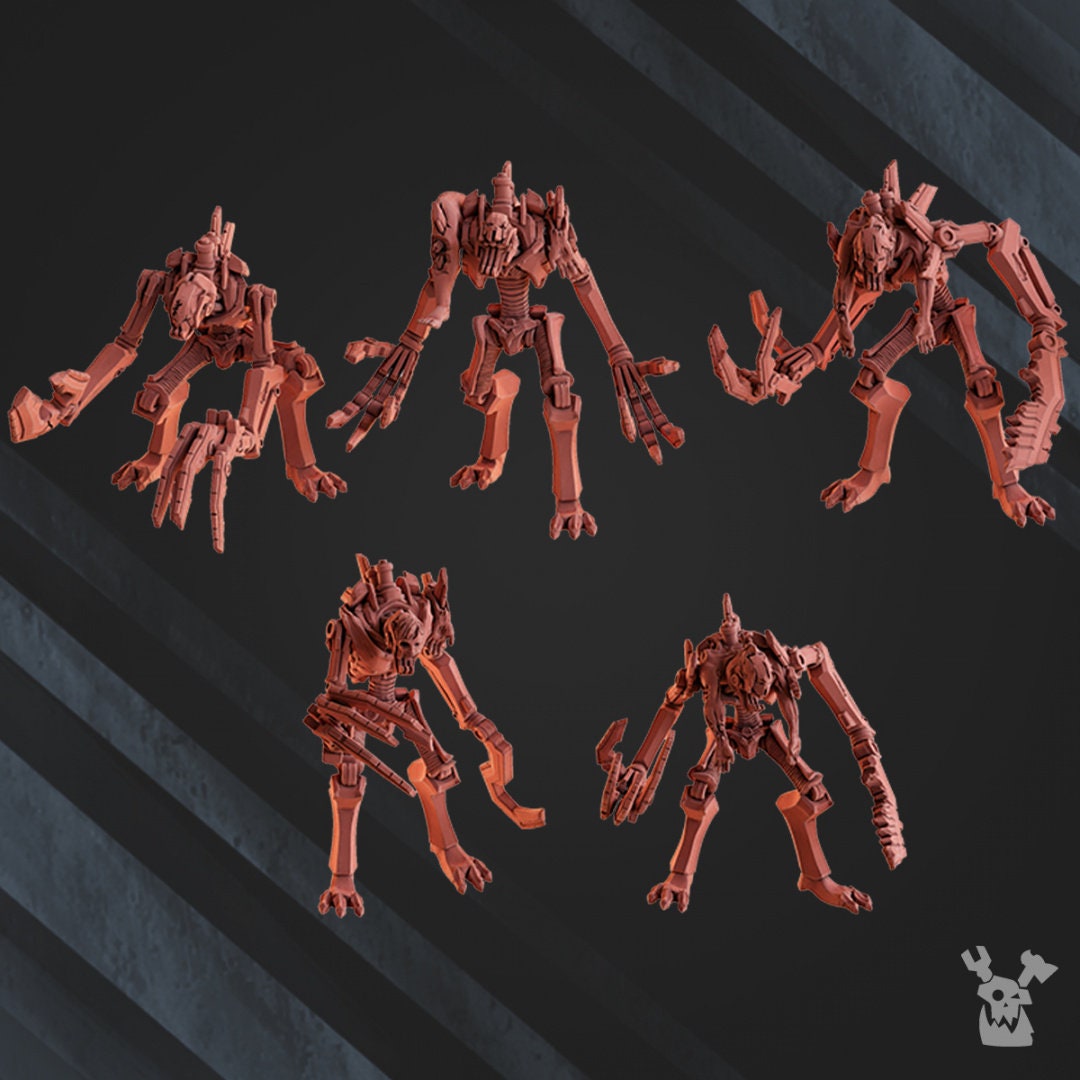 3d Printed Robot Legions Flesh Eaters x5 by DakkaDakka Miniatures