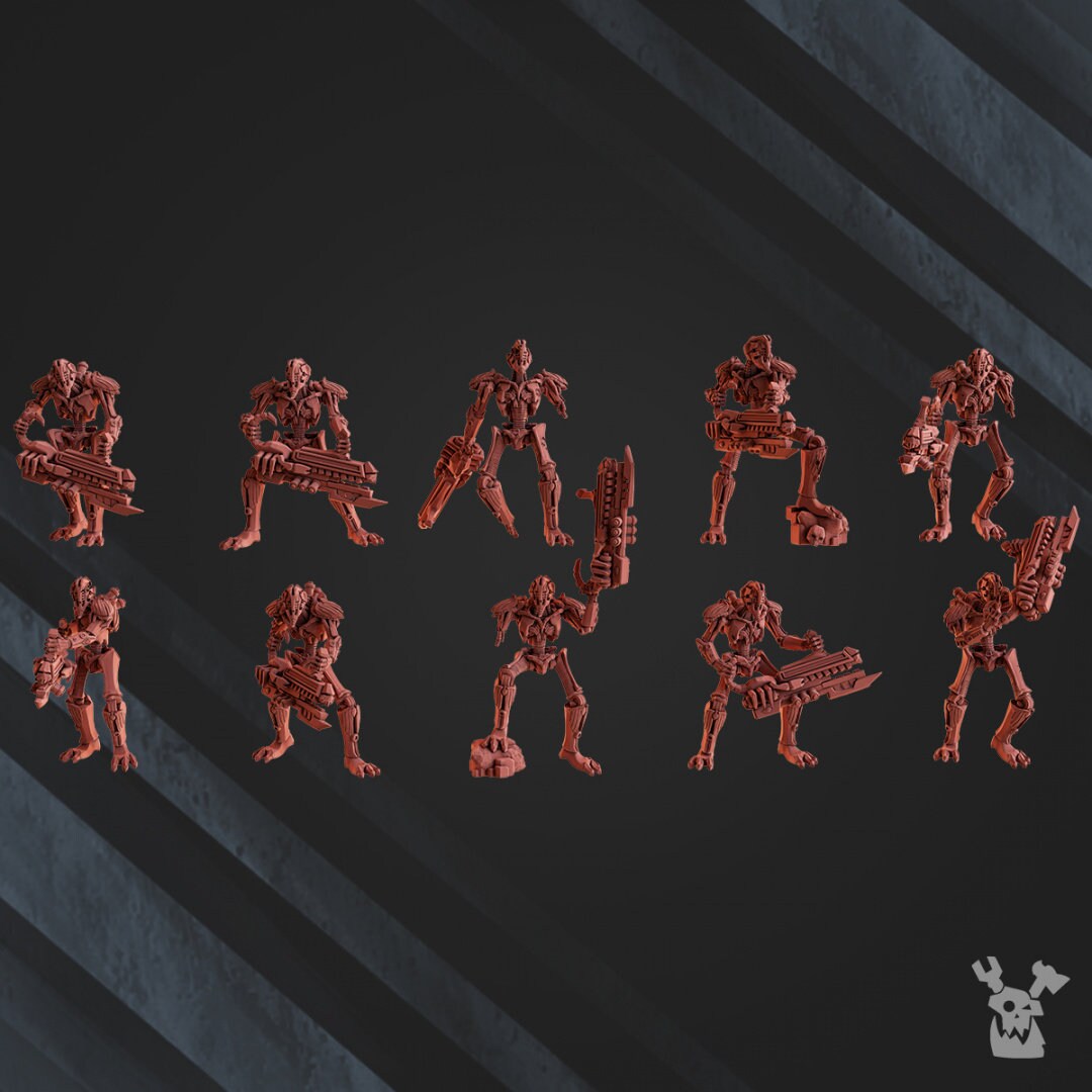 3d Printed Robot Legions Infantry x10  by DakkaDakka Miniatures