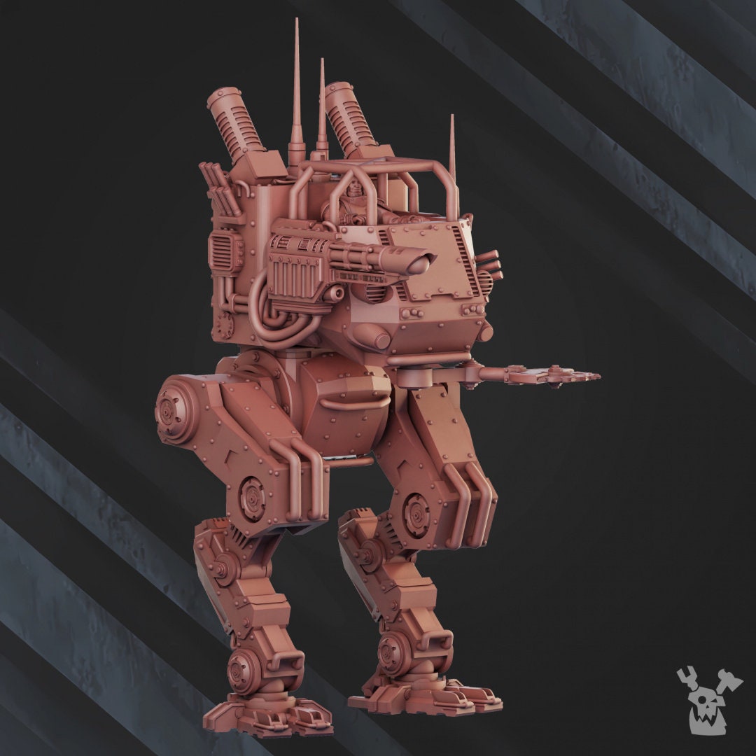 3d Printed Light Stomper Mech by DakkaDakka Miniatures