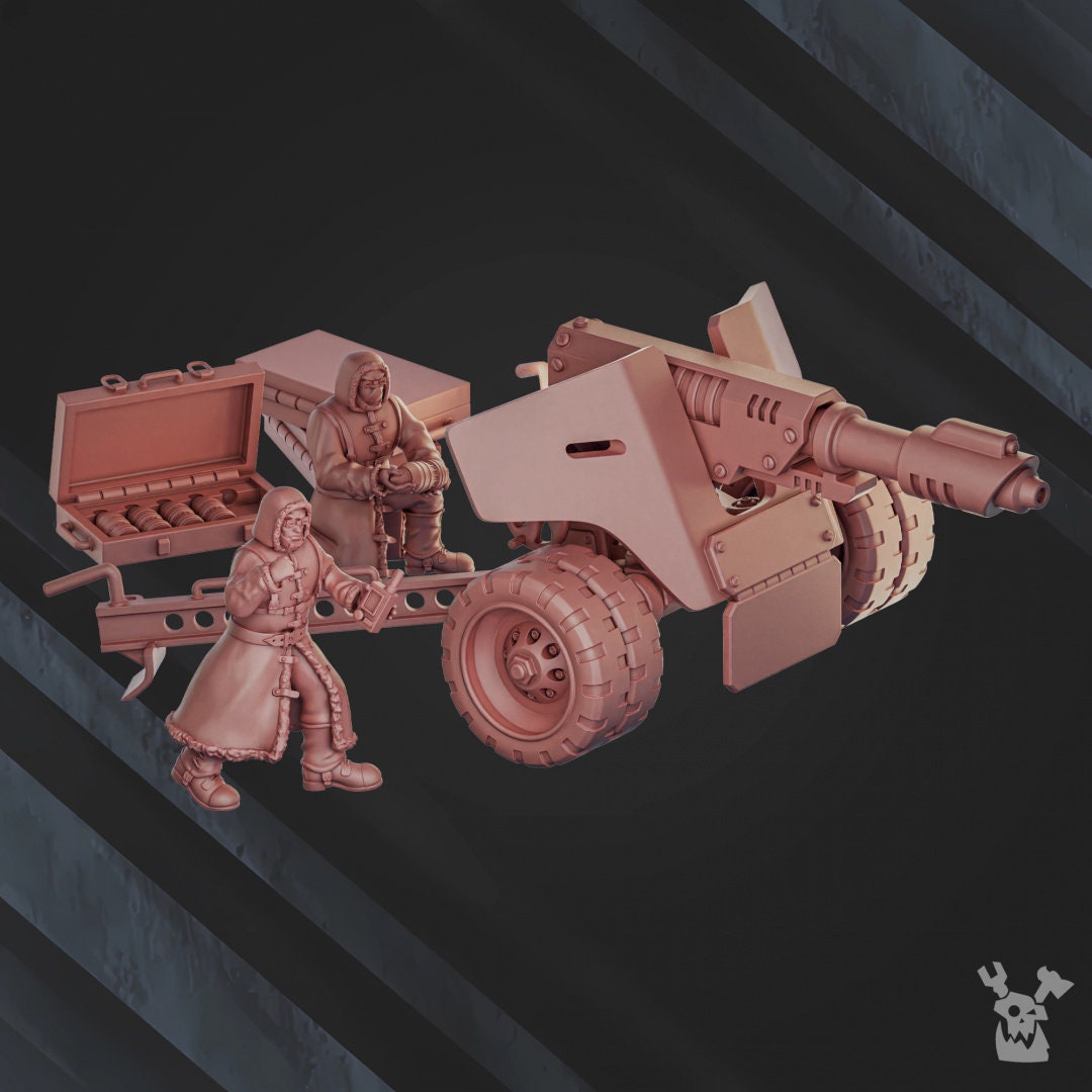 3d Printed Artillery Squad by DakkaDakka Miniatures