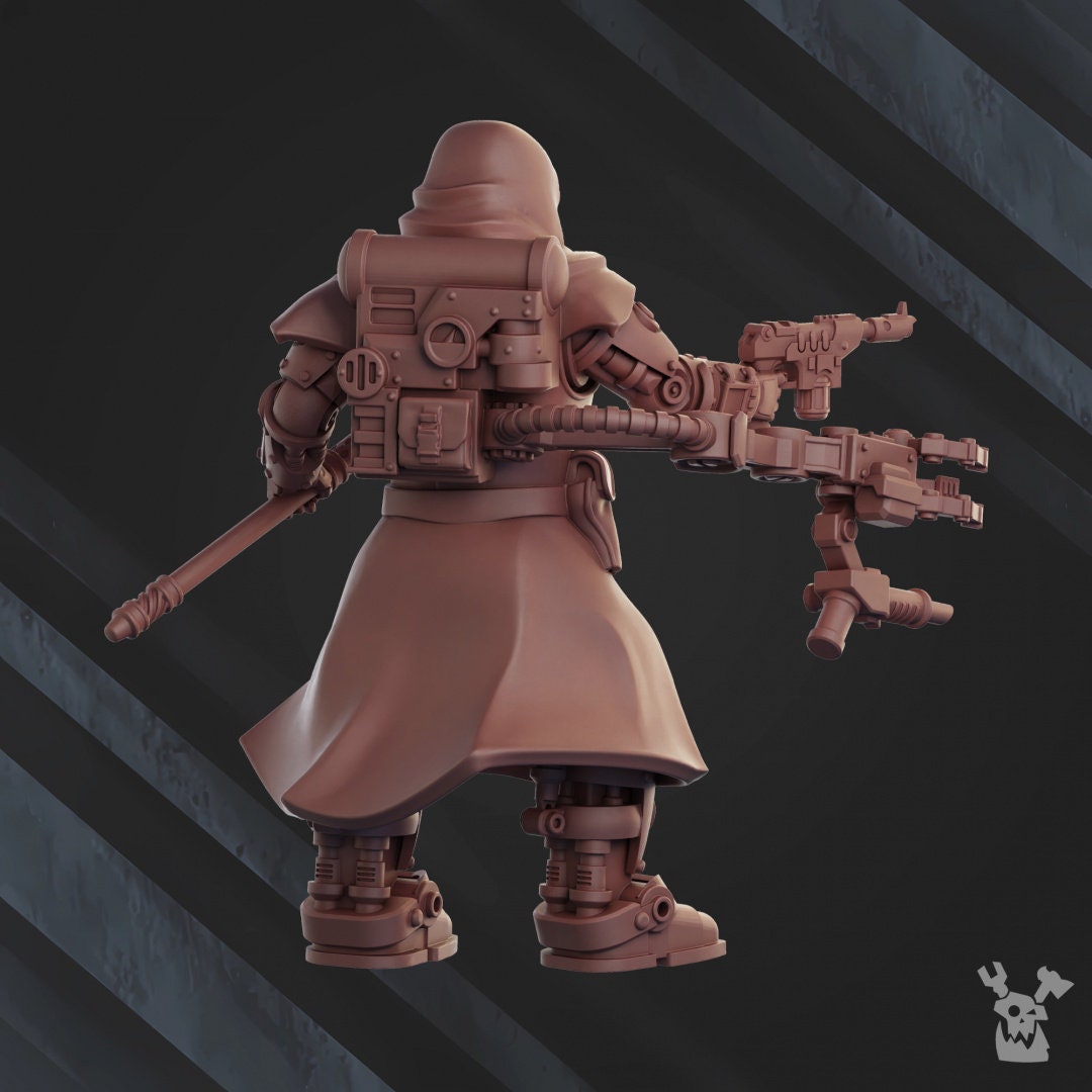 3d Printed Machine Cult Engineer by DakkaDakka Miniatures