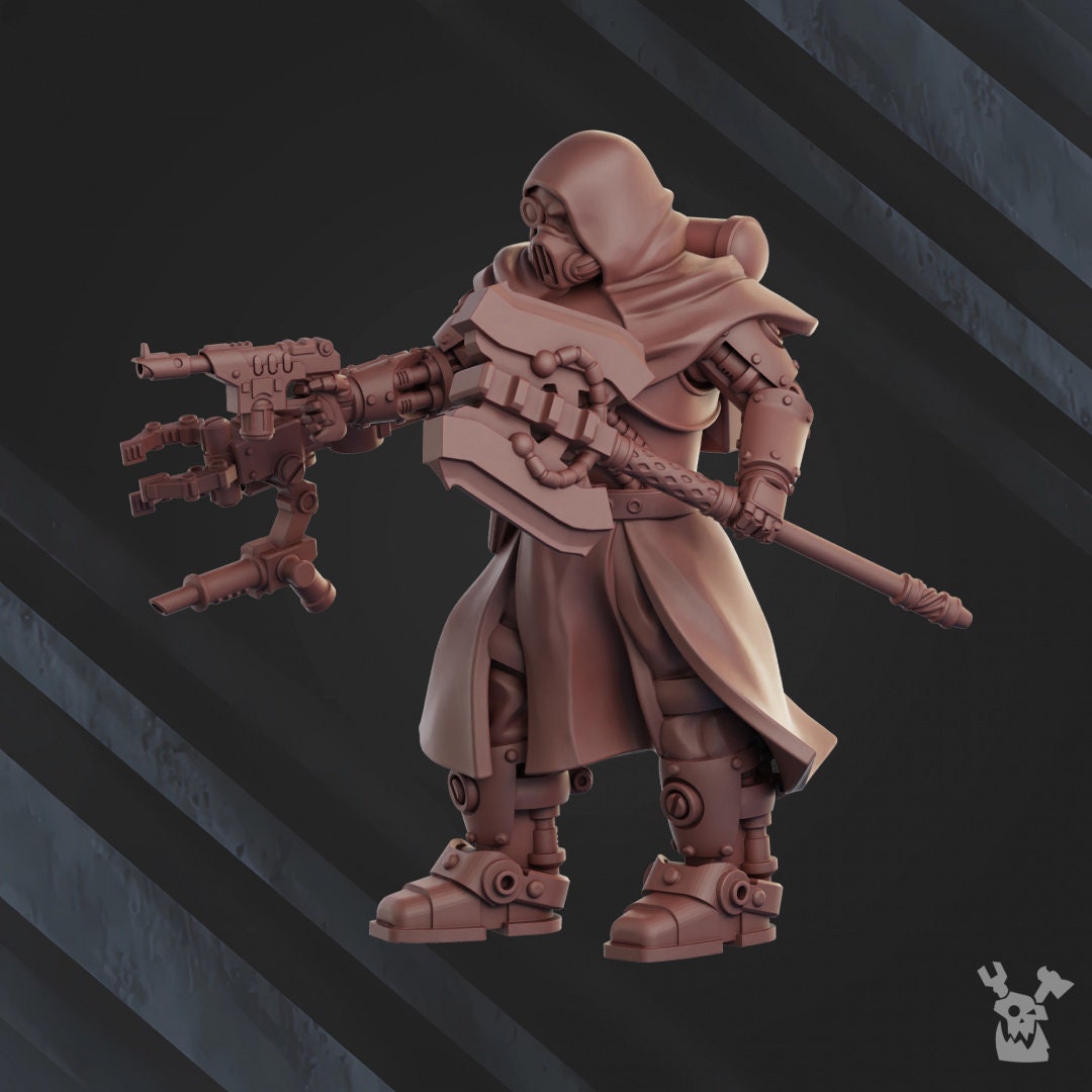 3d Printed Machine Cult Engineer by DakkaDakka Miniatures