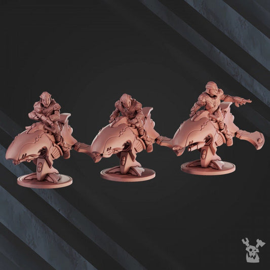 3d Printed Star Alves Rider Squad x3 by DakkaDakka Miniatures