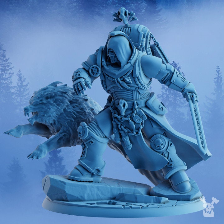 3d Printed Ölaf, the White Fang by DakkaDakka Miniatures