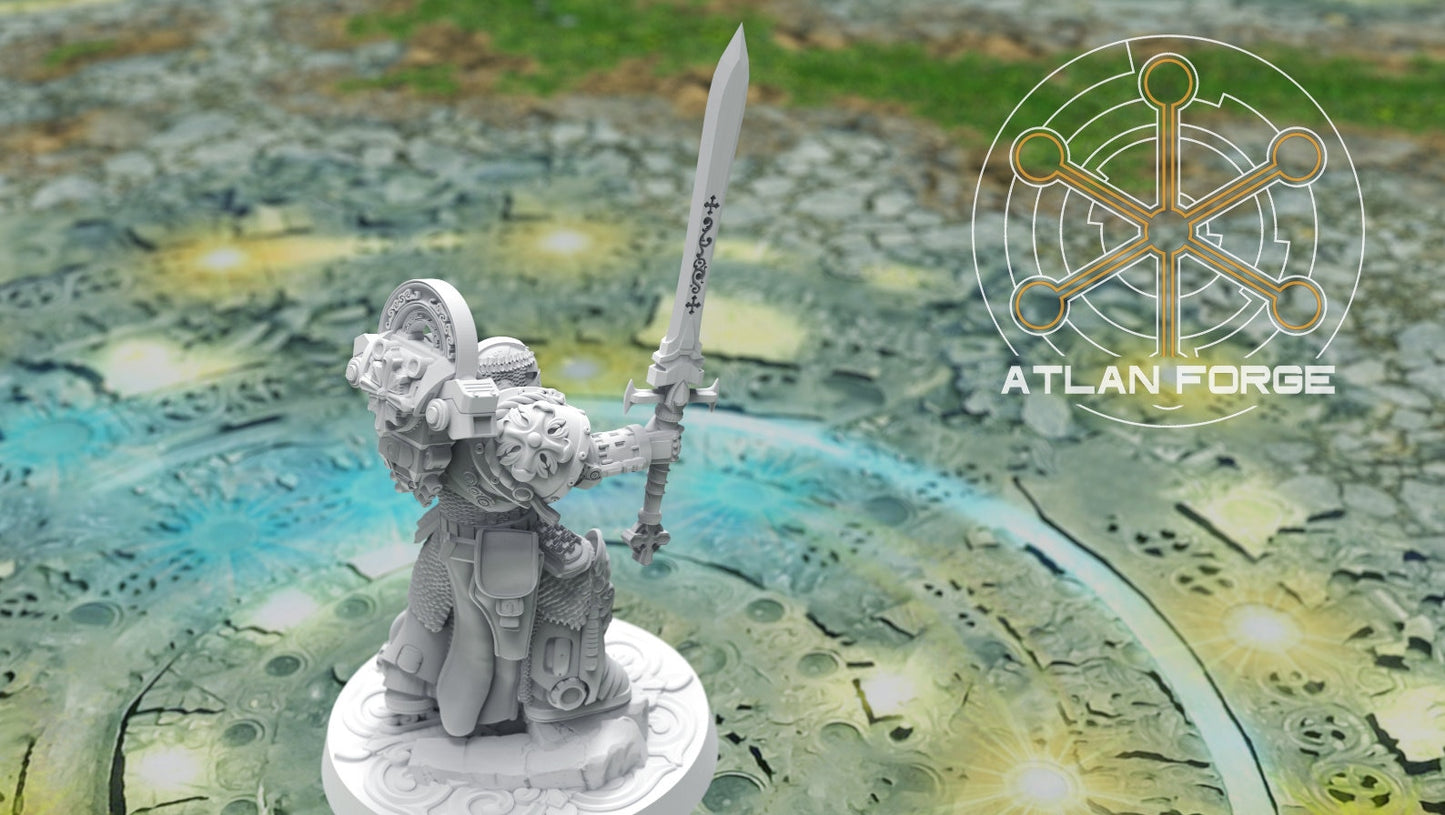 3d Printed Knights Templar Champion by Atlan Forge Miniatures