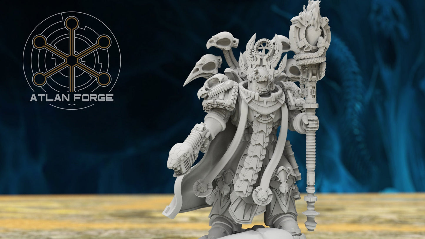 3d Printed Ahyet Bahl, Archmage of Aegyptus by Atlan Forge Miniatures