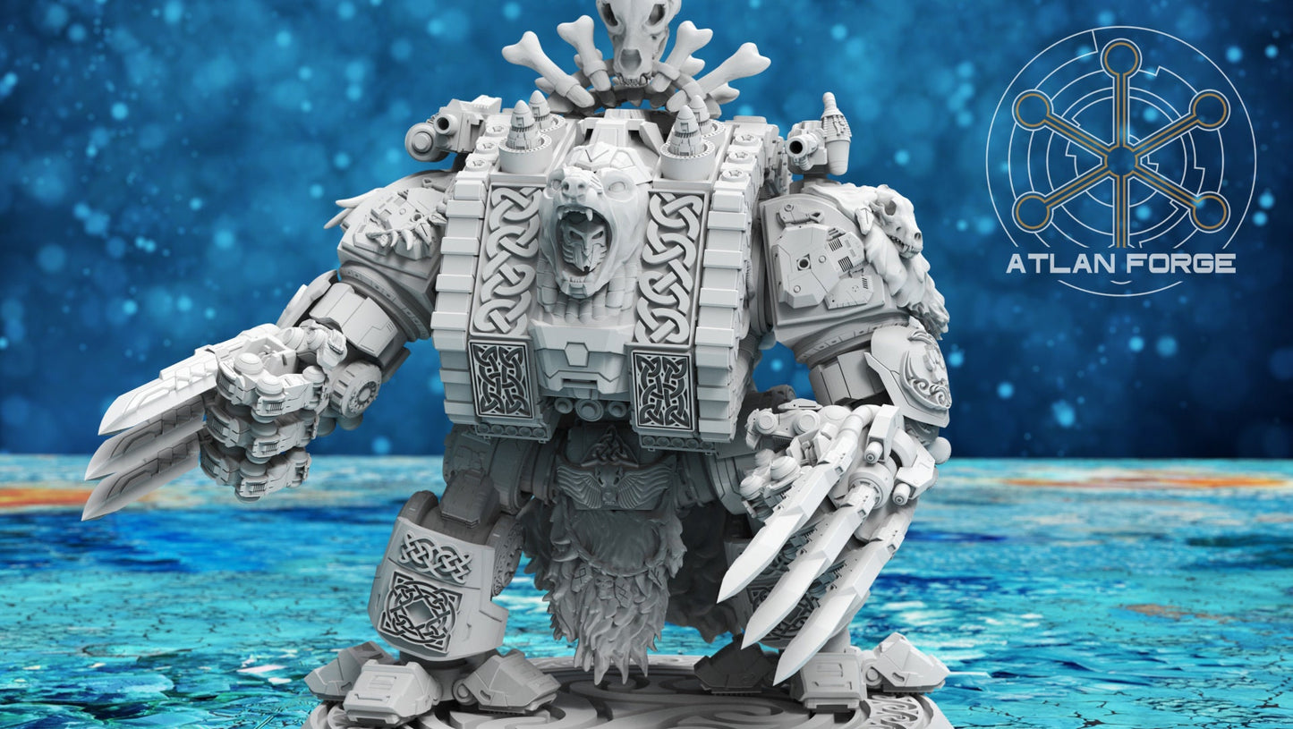 3d Printed Asgardian Arktos Dreadnought by Atlan Forge Miniatures