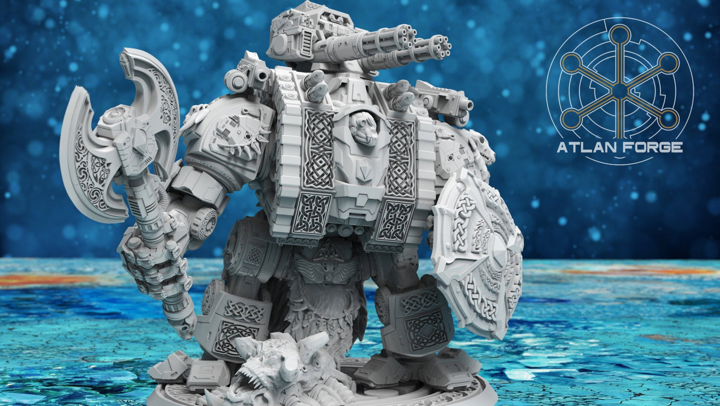 3d Printed Asgardian Arktos Dreadnought by Atlan Forge Miniatures