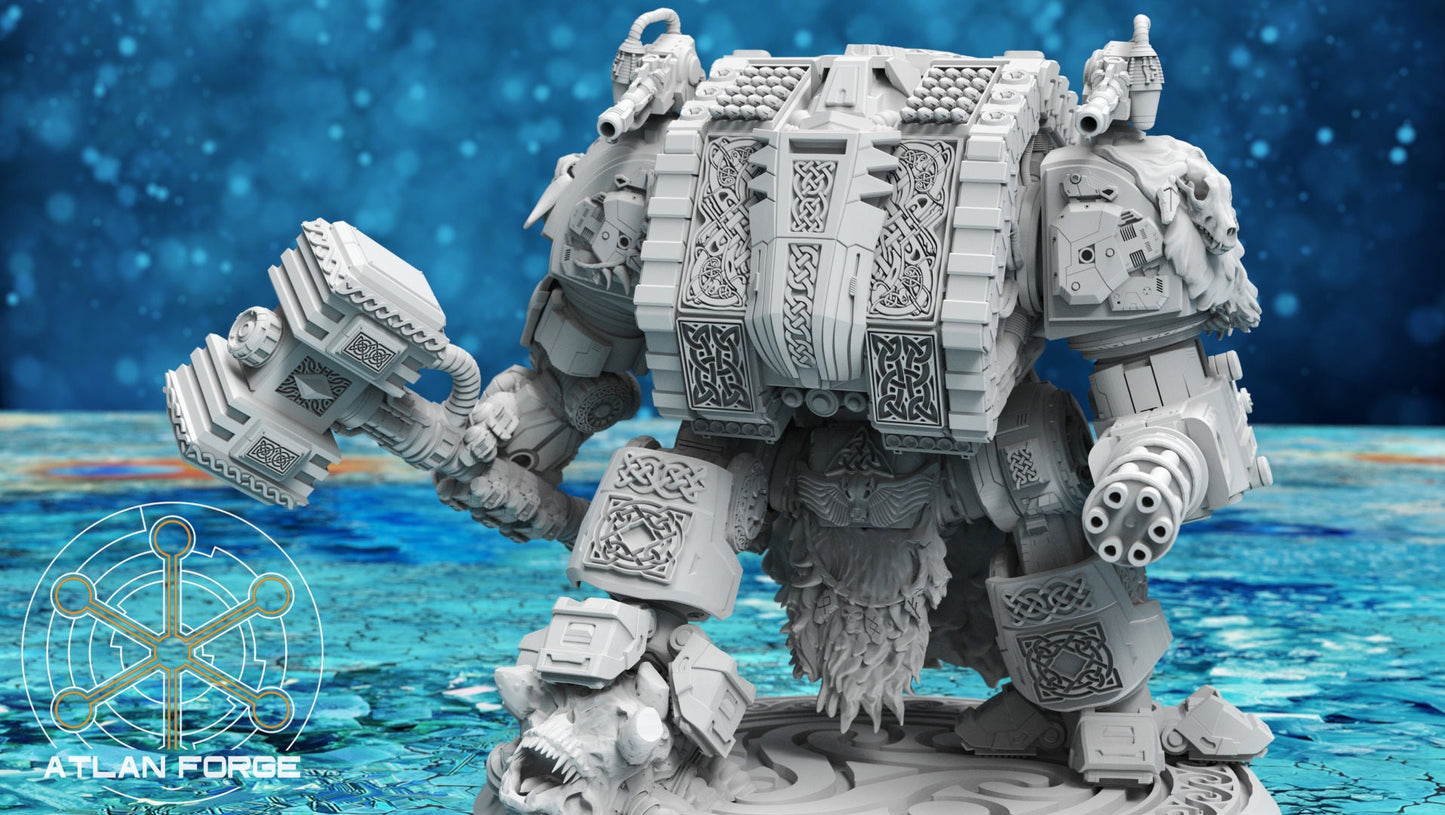 3d Printed Asgardian Arktos Dreadnought by Atlan Forge Miniatures