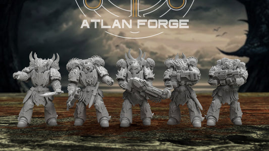 3d Printed Dragon Legionnaires x5 by Atlan Forge Miniatures