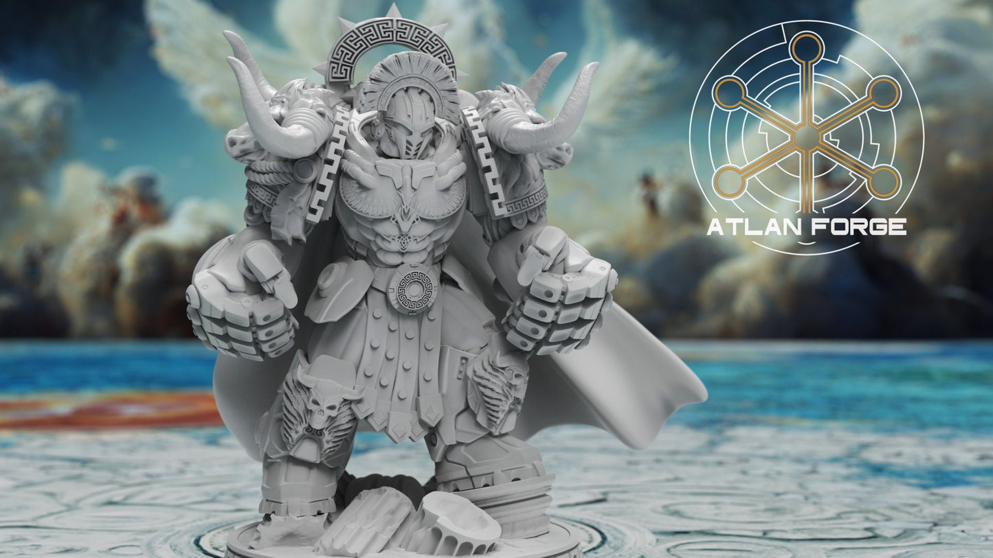 3d Printed Minoan Aegis Captain by Atlan Forge Miniatures