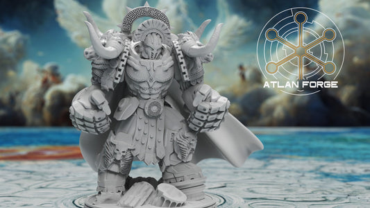 3d Printed Minoan Aegis Captain by Atlan Forge Miniatures