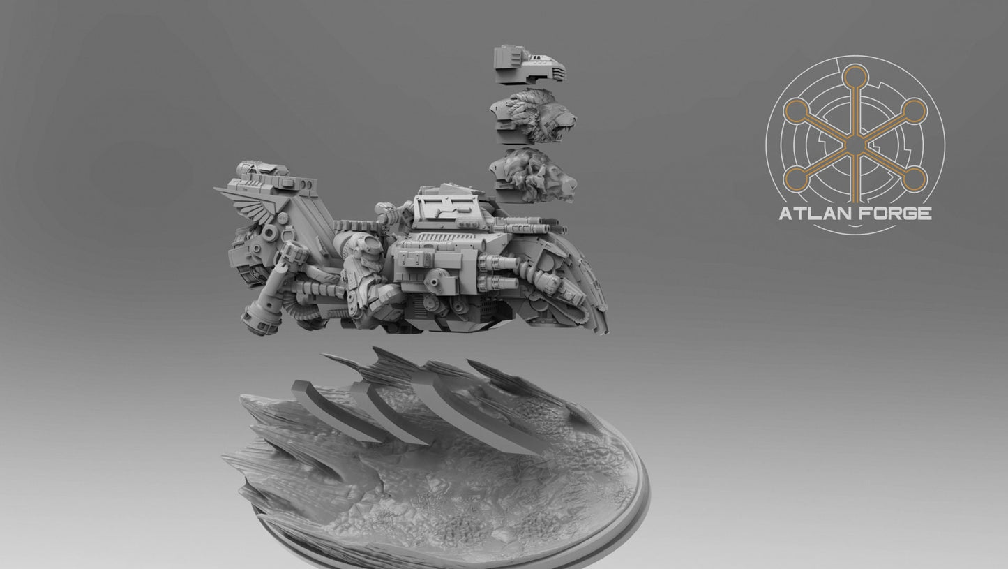 3d Printed Jet Bike Riders x3 by Atlan Forge Miniatures