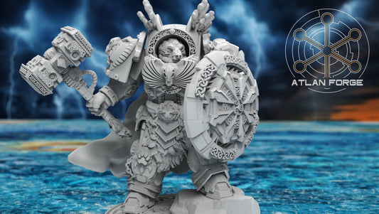 3d Printed Asgardian Einherjar Captain by Atlan Forge Miniatures