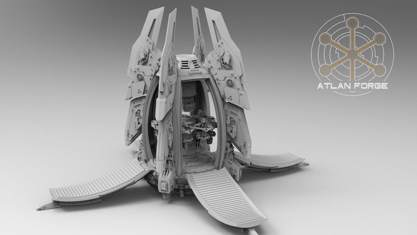 3d Printed Landing Pod by Atlan Forge Miniatures