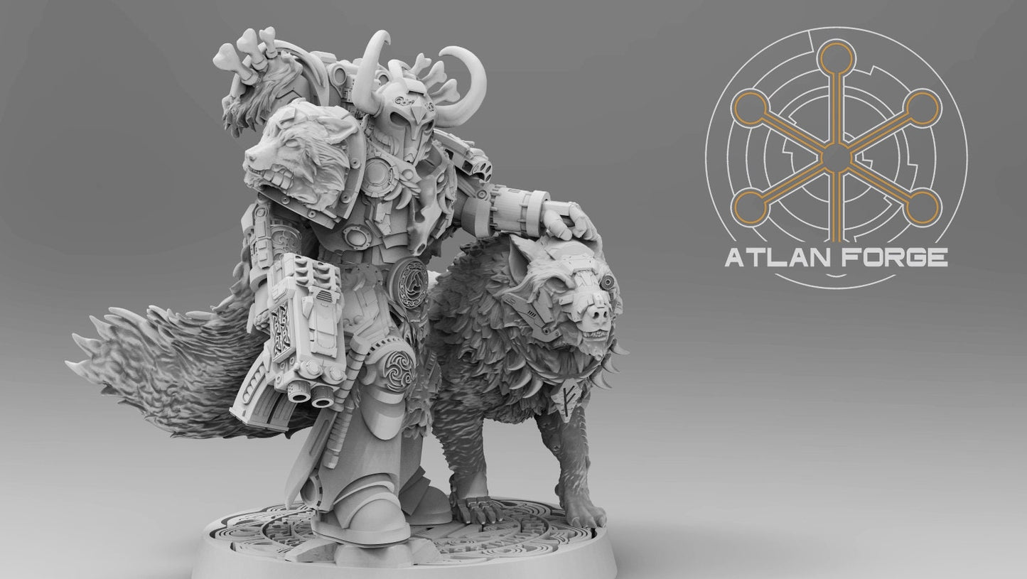 3d Printed Valen, Asgardian Commander by Atlan Forge Miniatures