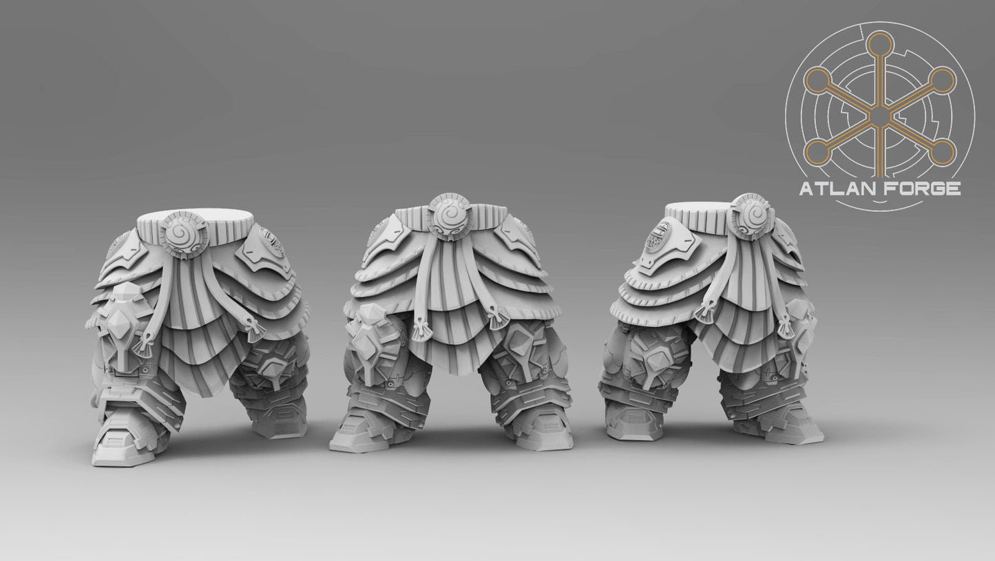 3d Printed Aegyptian Nehebkau x5 by Atlan Forge Miniatures