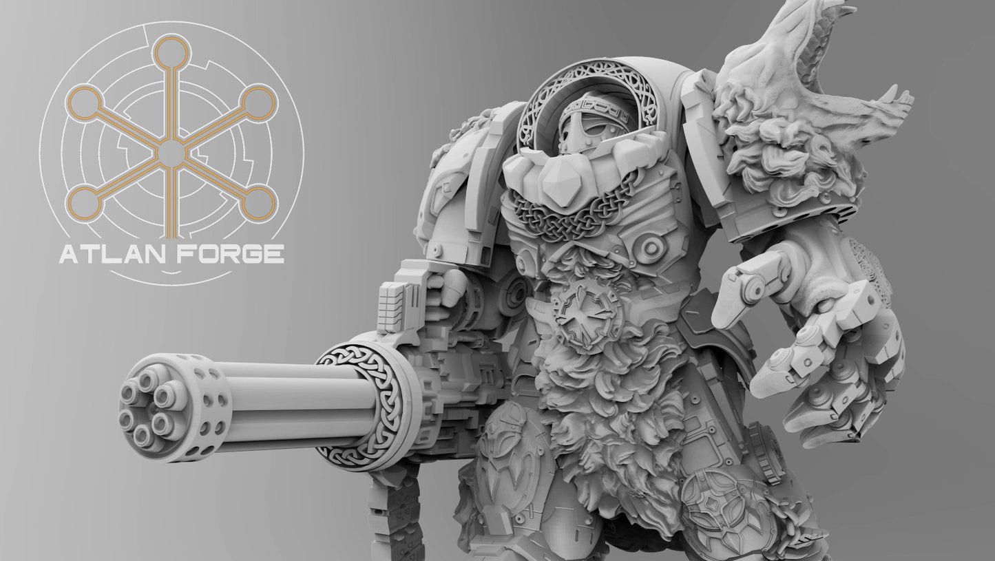 3d Printed Asgardian Einherjar x5 by Atlan Forge Miniatures