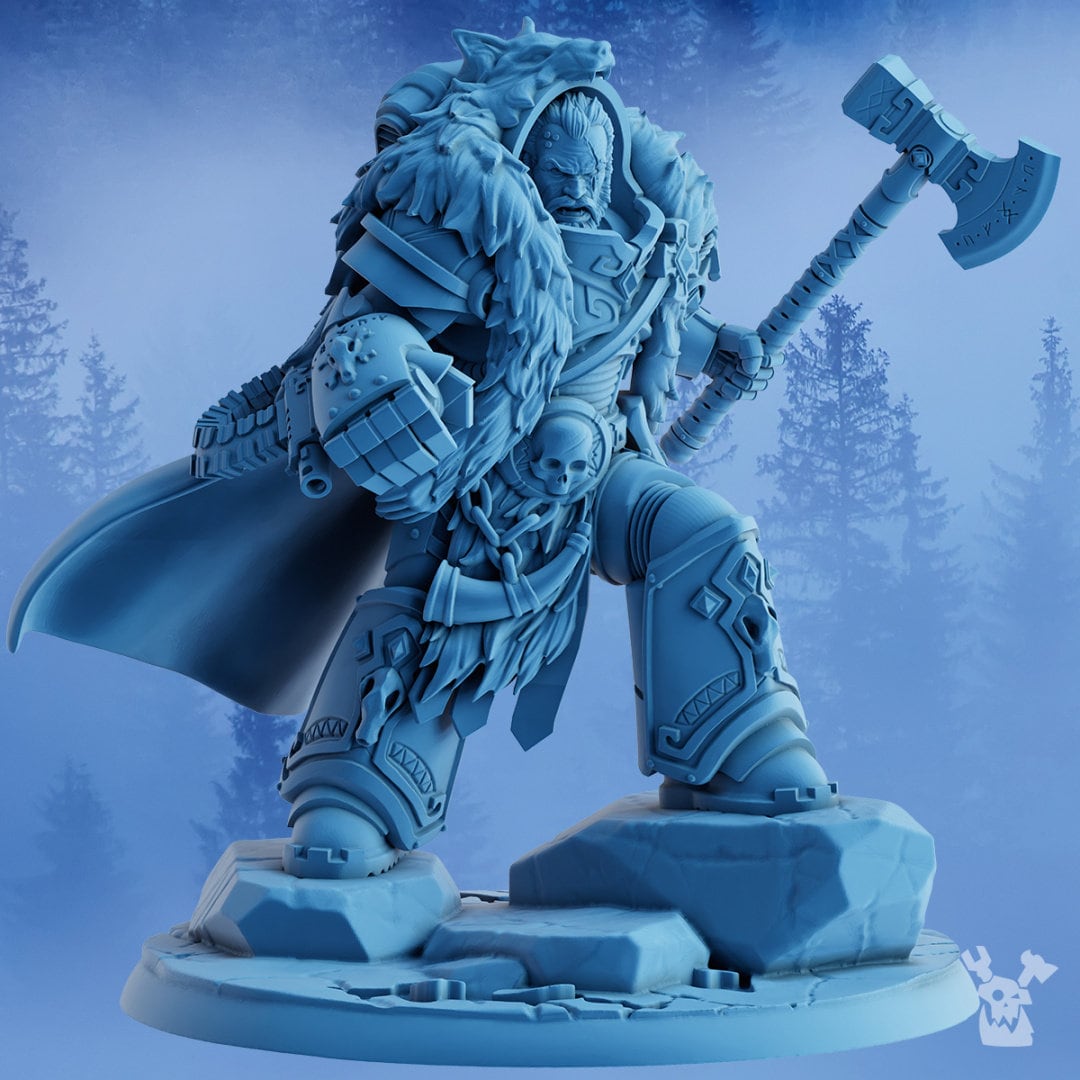 3d Printed Äsver, the Storm Father by DakkaDakka Miniatures