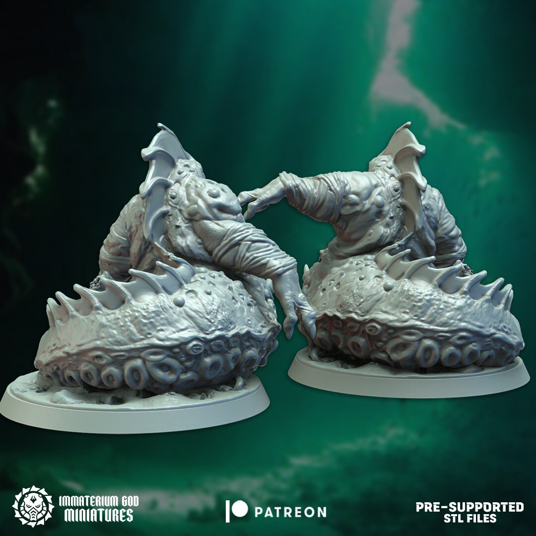 3d Printed Putrid Worms x2 by Immaterium God Miniatures