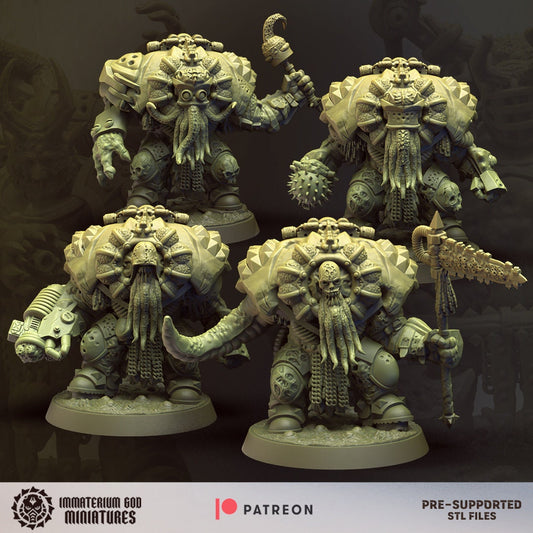 3d Printed Afflicted Guardians x4 by Immaterium God Miniatures