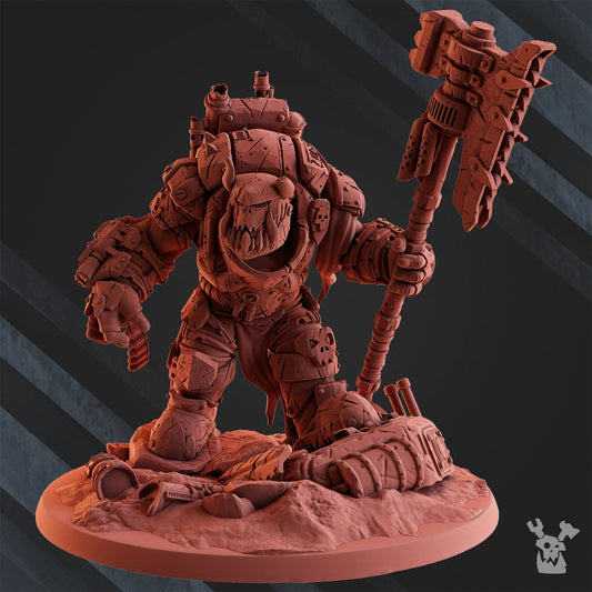 3d Printed Bull'War Ork Warboss by DakkaDakka Miniatures