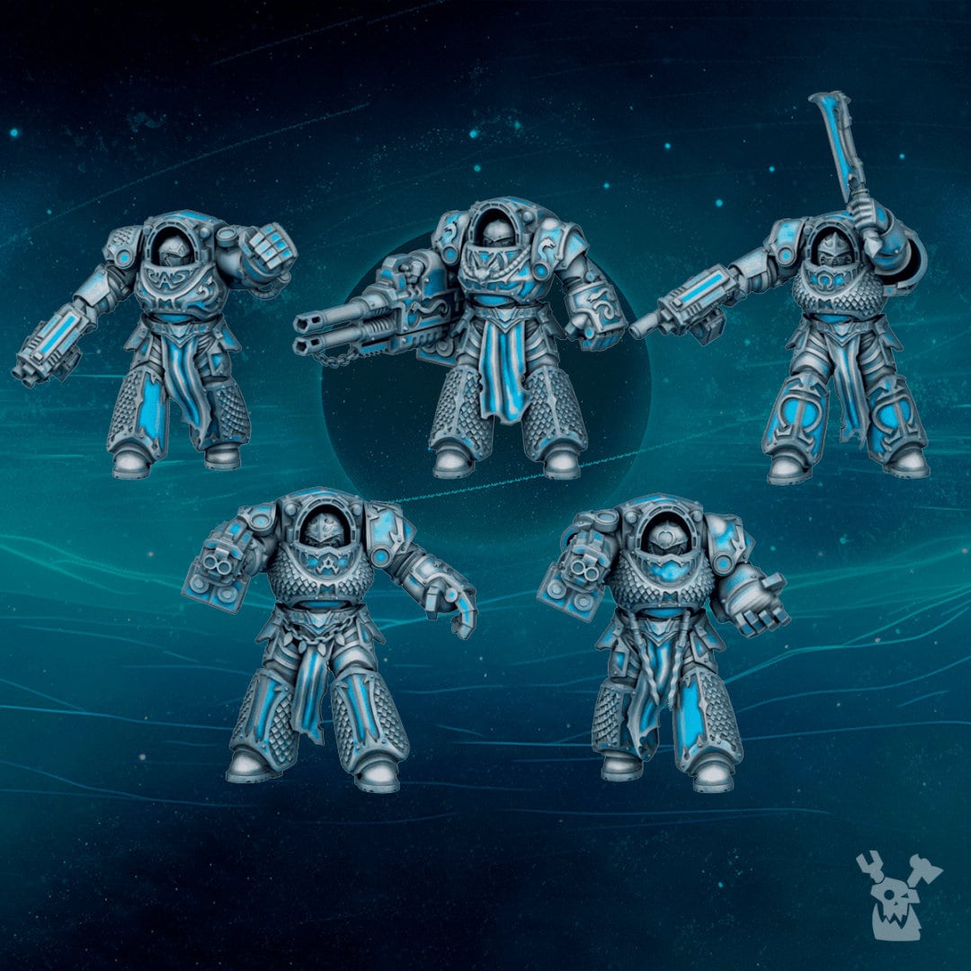 3d Printed Scylla Legion Destroyer Squad x5 by DakkaDakka Miniatures