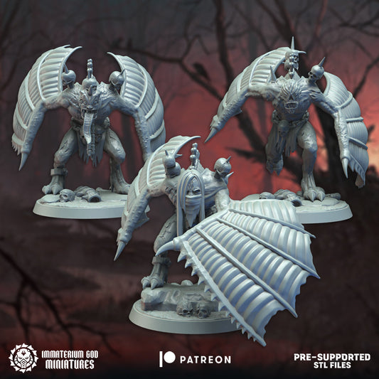 3d Printed Crypt Vultures x3 by Immaterium God Miniatures