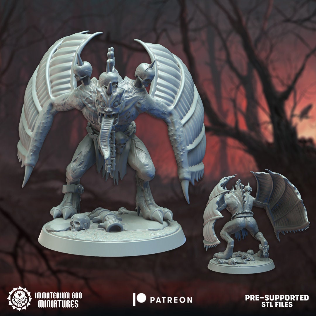 3d Printed Crypt Vultures x3 by Immaterium God Miniatures