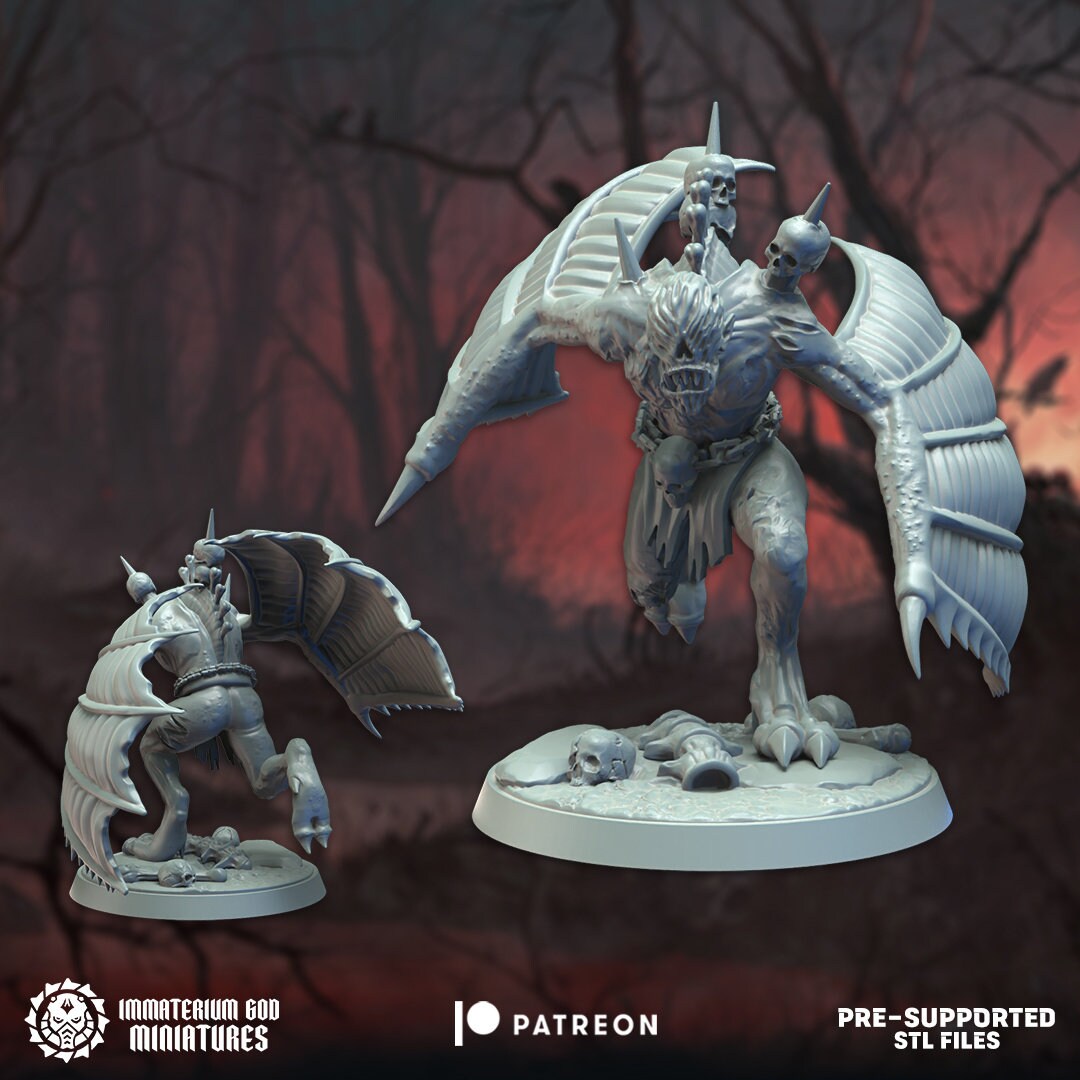 3d Printed Crypt Vultures x3 by Immaterium God Miniatures