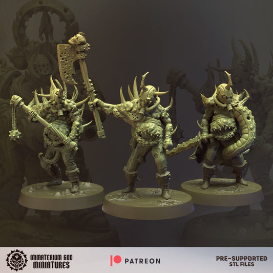 3d Printed Plaguewalkers by Immaterium God Miniatures