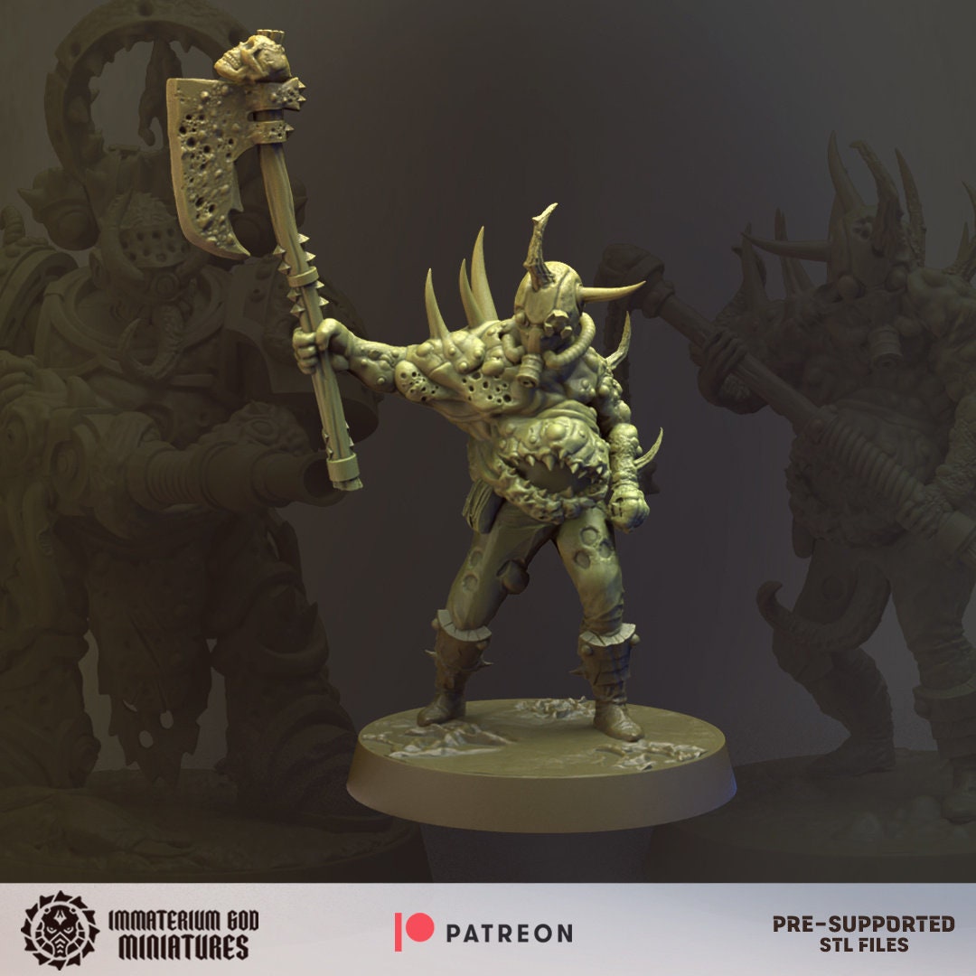 3d Printed Plaguewalkers by Immaterium God Miniatures