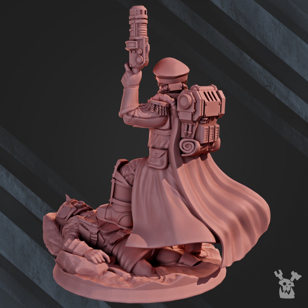 3d Printed Dawnguard Commissar by DakkaDakka Miniatures