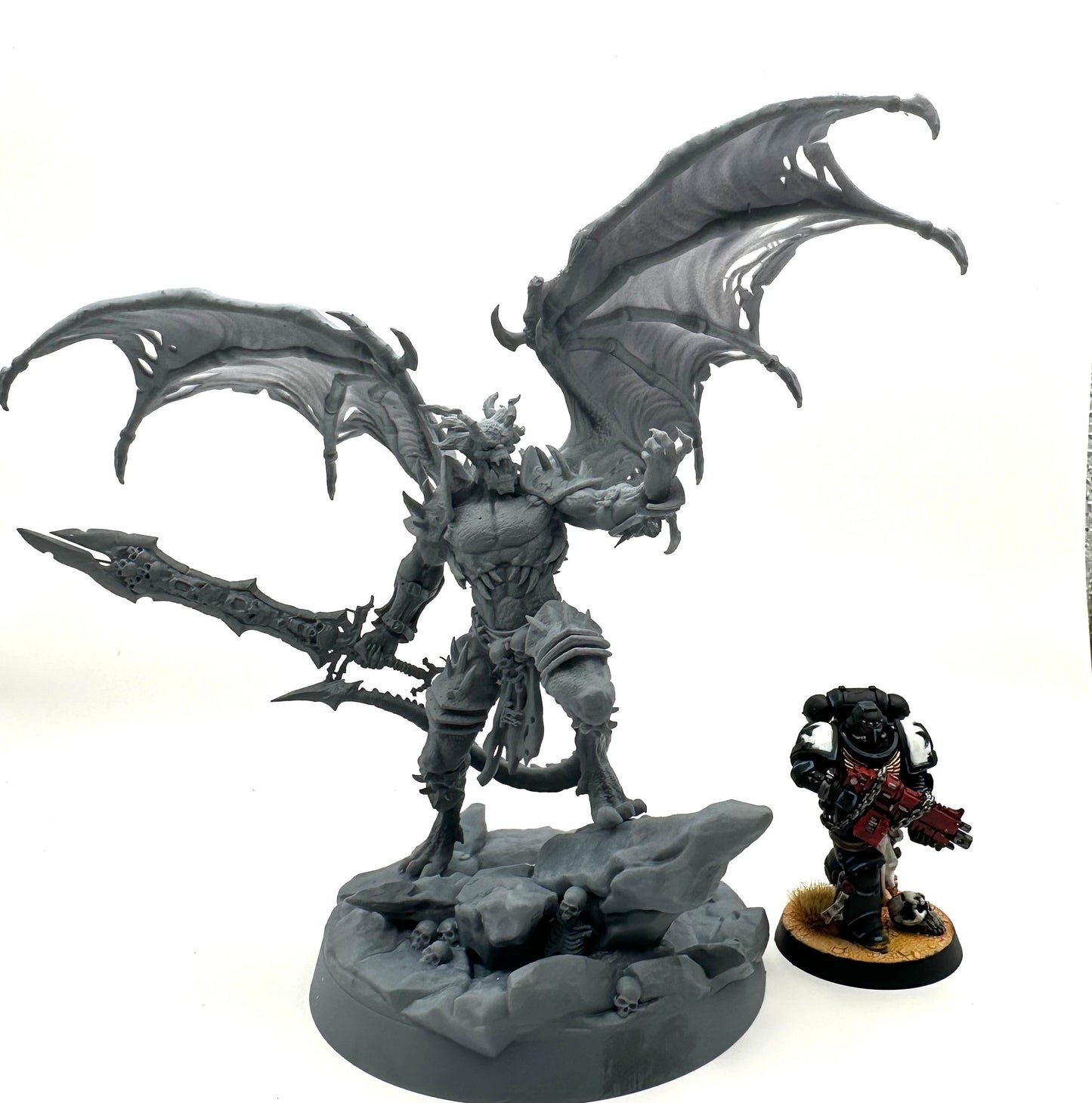 3d Printed Aamon, Daemon Lord of the Abyss by Meshbrain labs