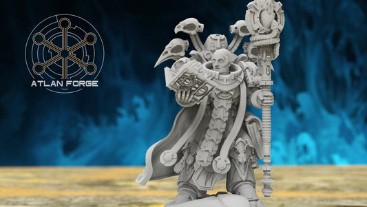 3d Printed Ahyet Bahl, Archmage of Aegyptus by Atlan Forge Miniatures