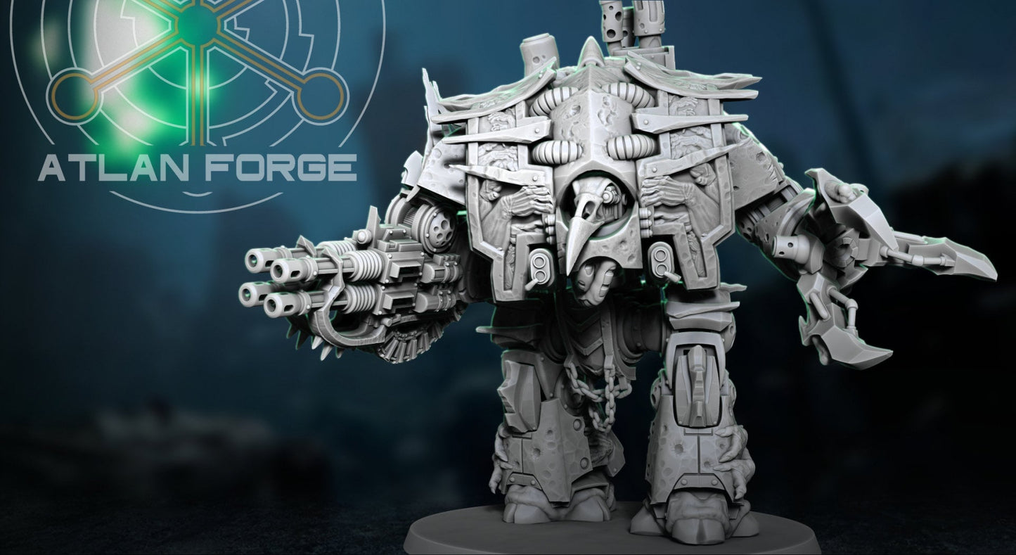 3d Printed Mortis Harvester Dreadnought by Atlan Forge Miniatures