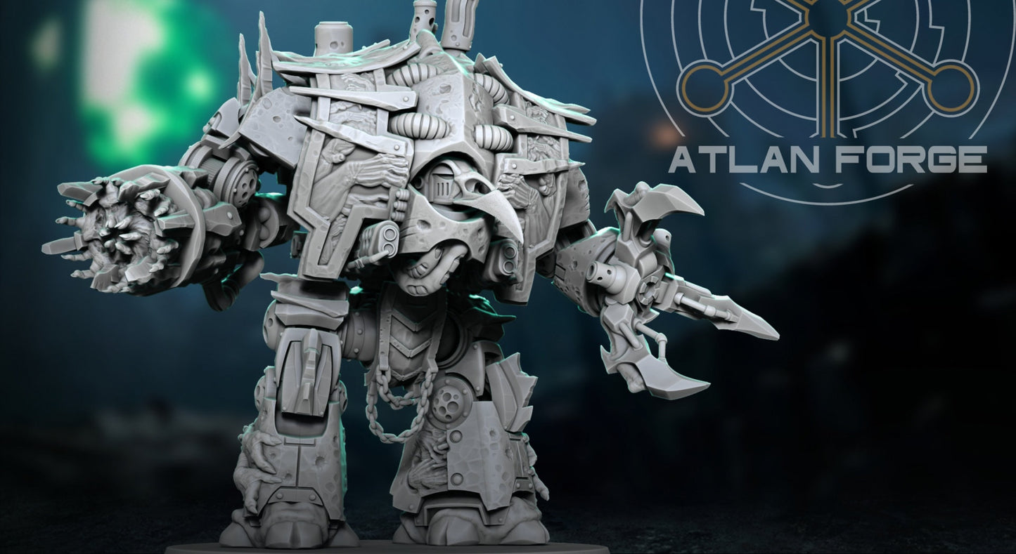 3d Printed Mortis Harvester Dreadnought by Atlan Forge Miniatures