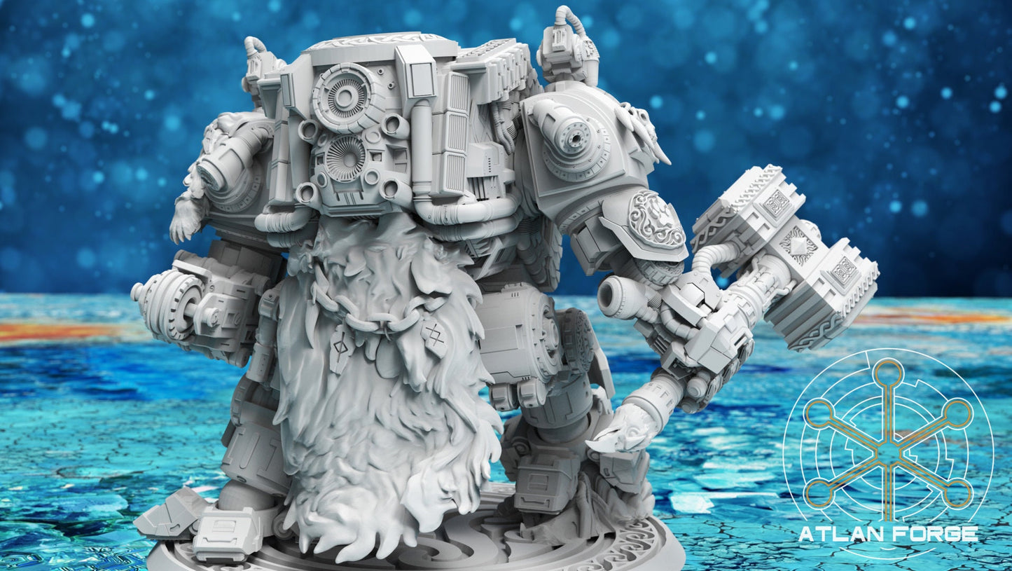 3d Printed Asgardian Arktos Dreadnought by Atlan Forge Miniatures