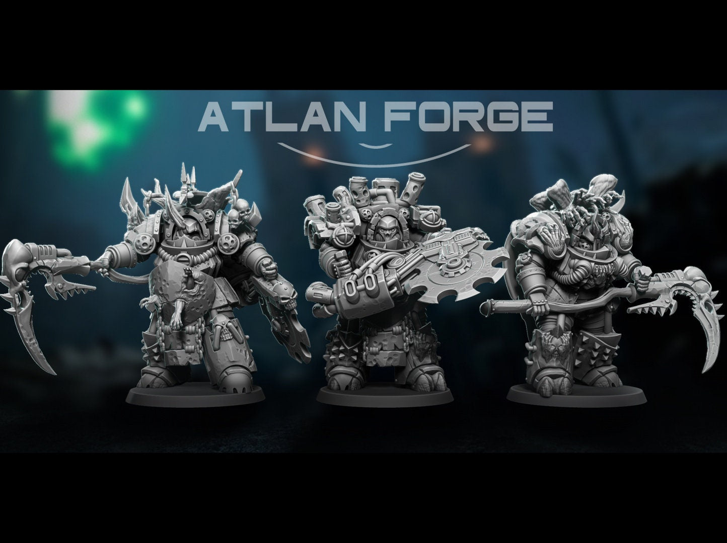 3d Printed Mortis Gorebringers x5 by Atlan Forge Miniatures