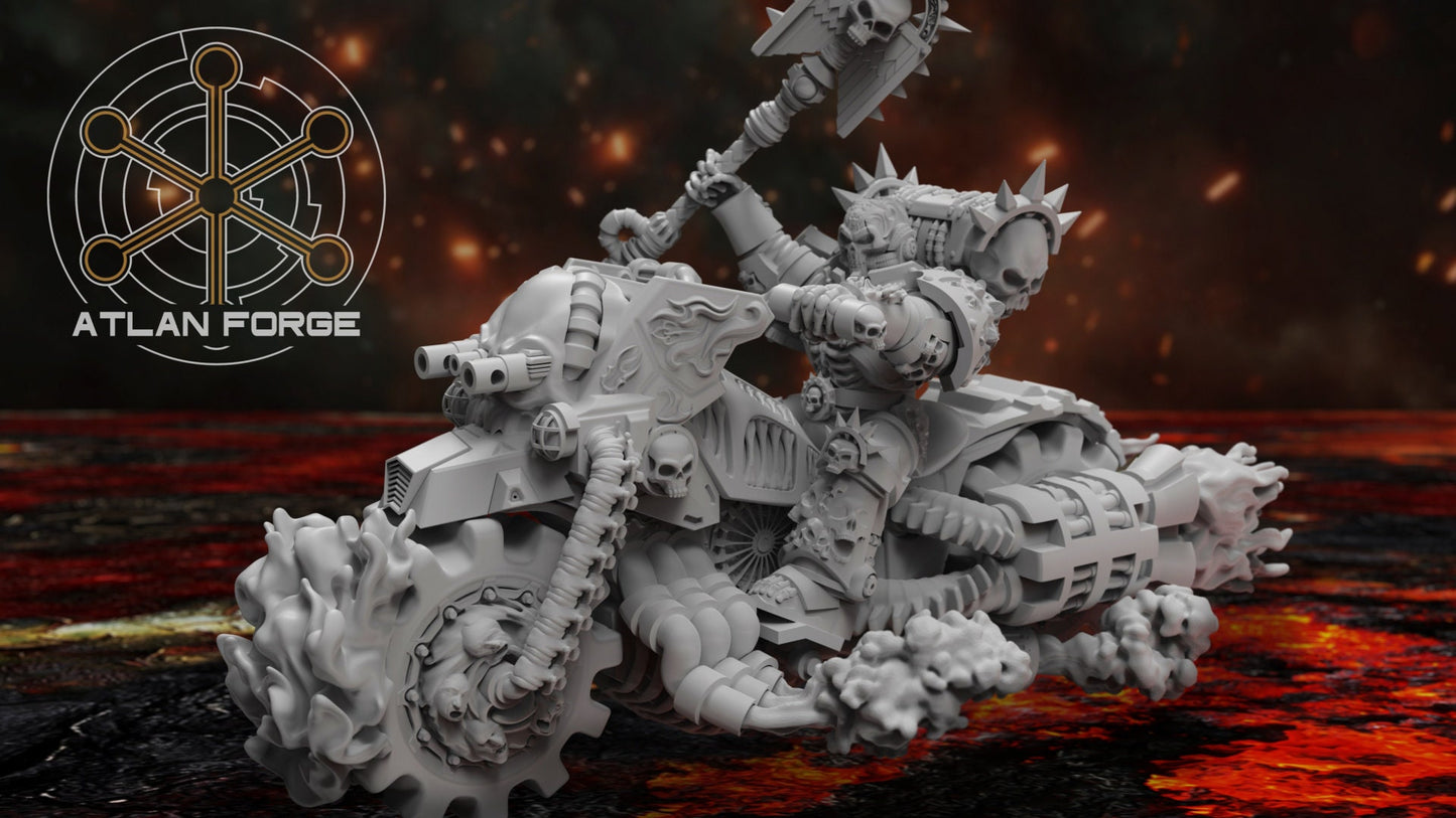 3d Printed Hell's Rider by Atlan Forge Miniatures