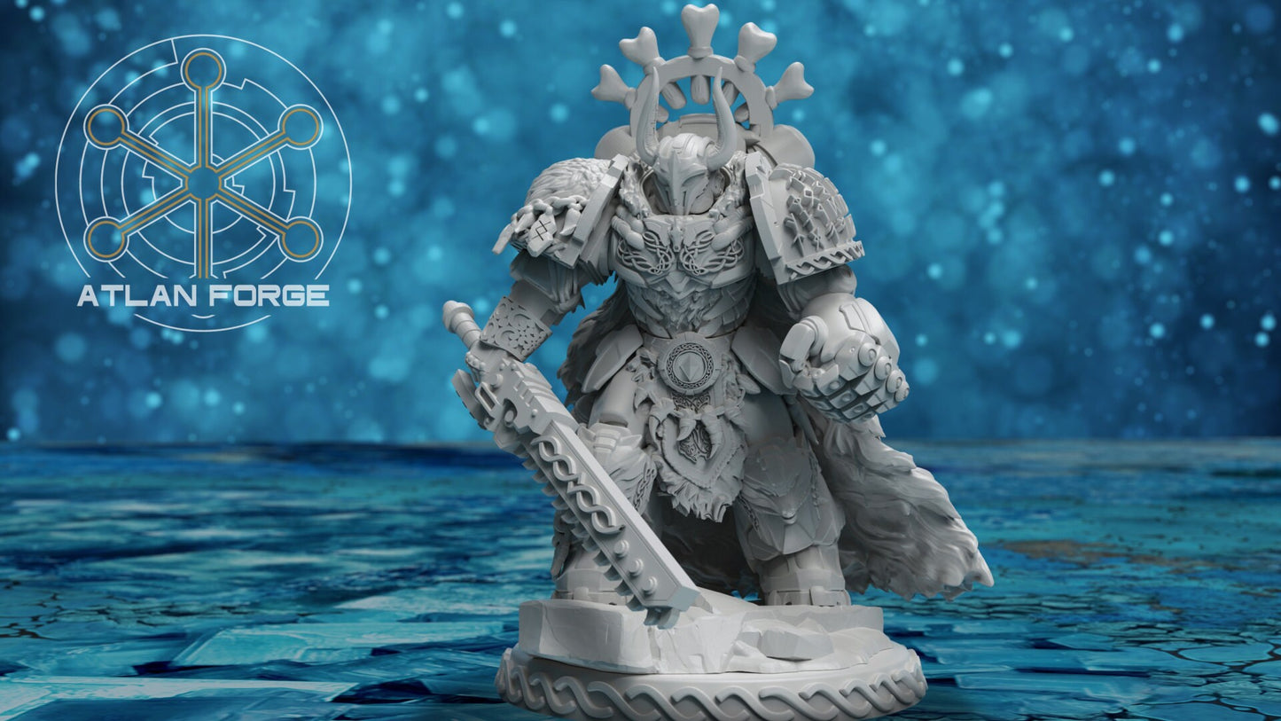 3d Printed Asgardian Aegis Captain by Atlan Forge Miniatures