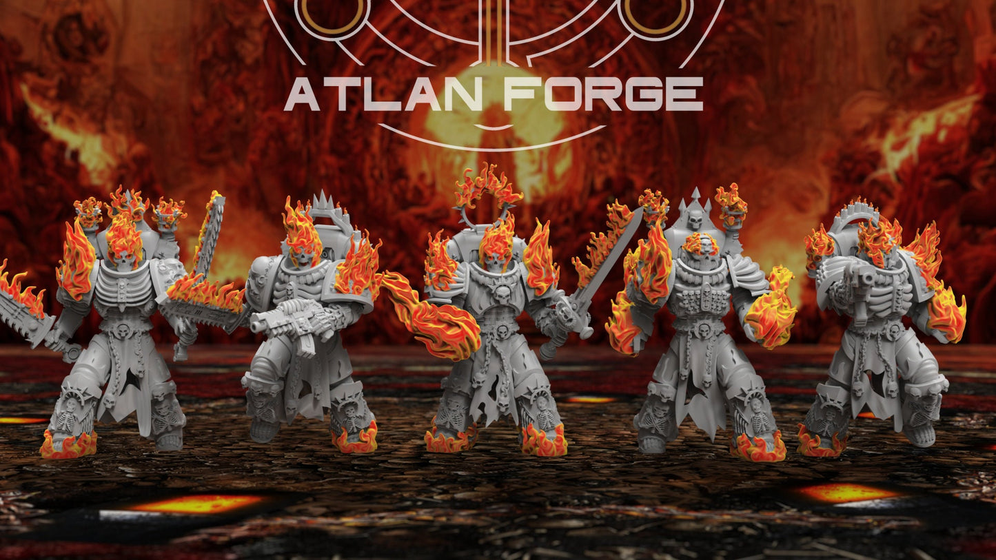 3d Printed Hades Burning Legion x5 by Atlan Forge Miniatures