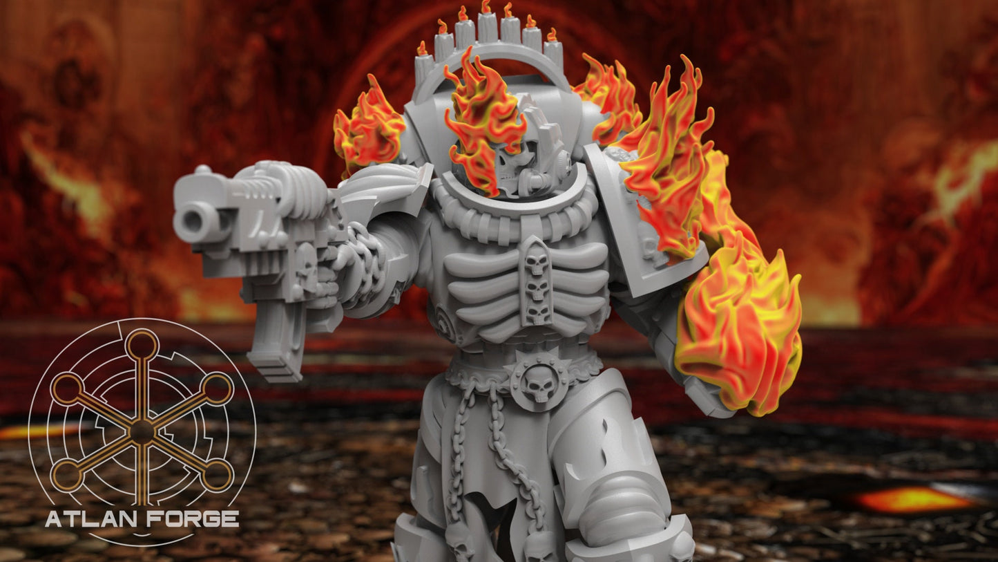 3d Printed Hades Burning Legion x5 by Atlan Forge Miniatures